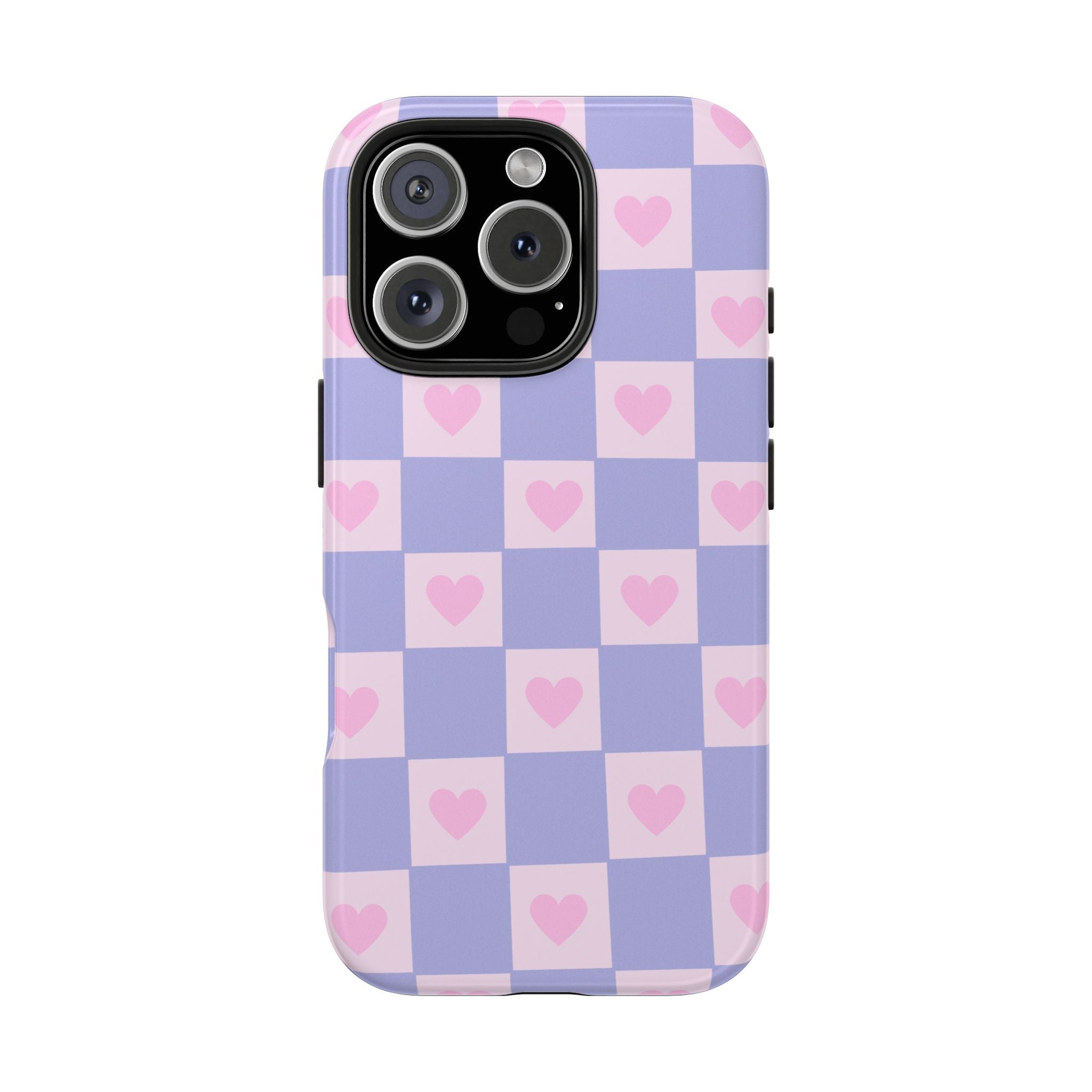 Pastel Heart Checkerboard Phone Case