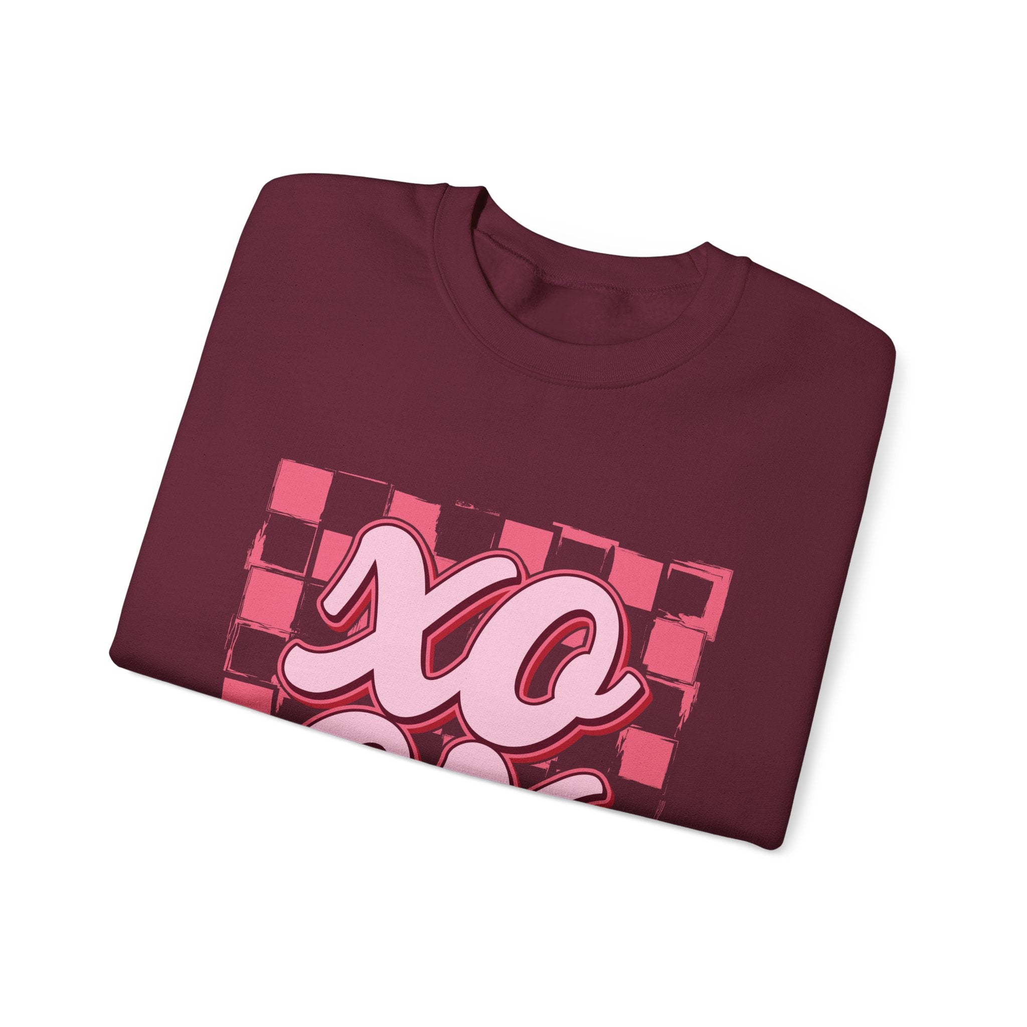 XO OX Checkerboard Crewneck Sweatshirt