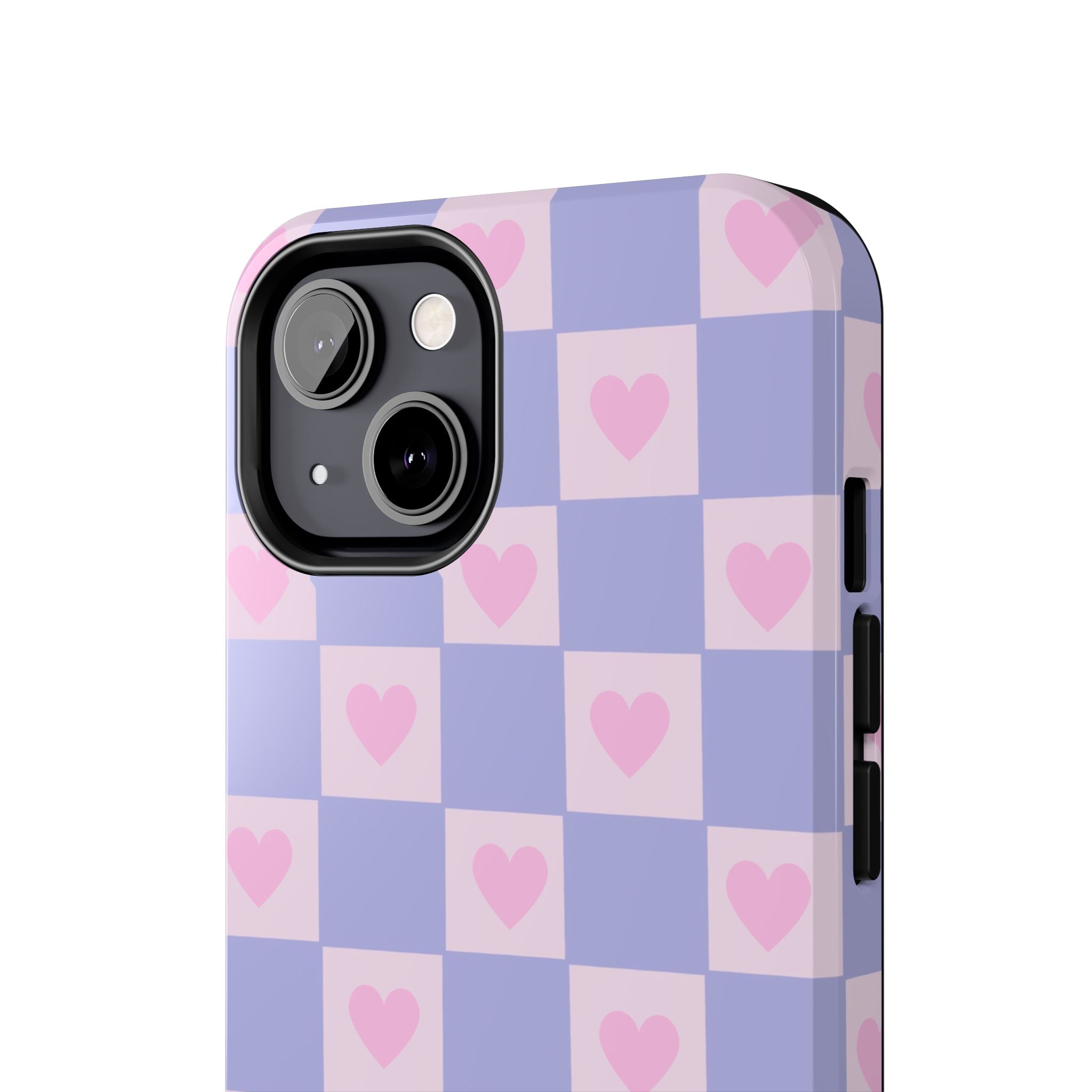 Pastel Heart Checkerboard Phone Case