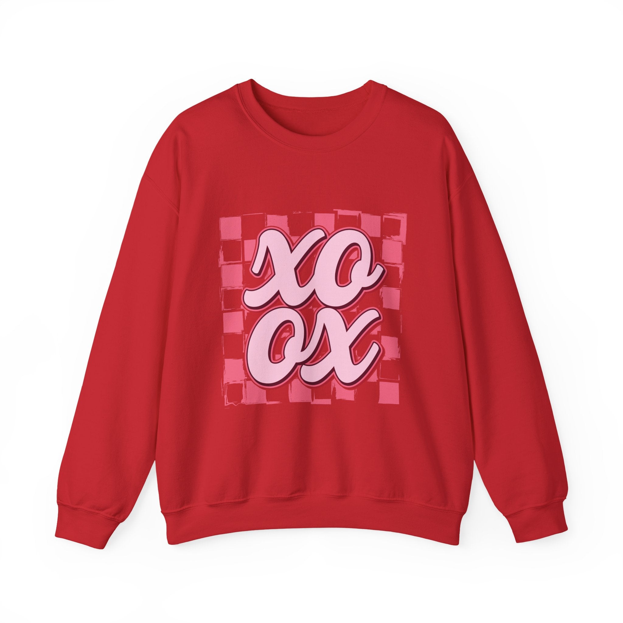 XO OX Checkerboard Crewneck Sweatshirt