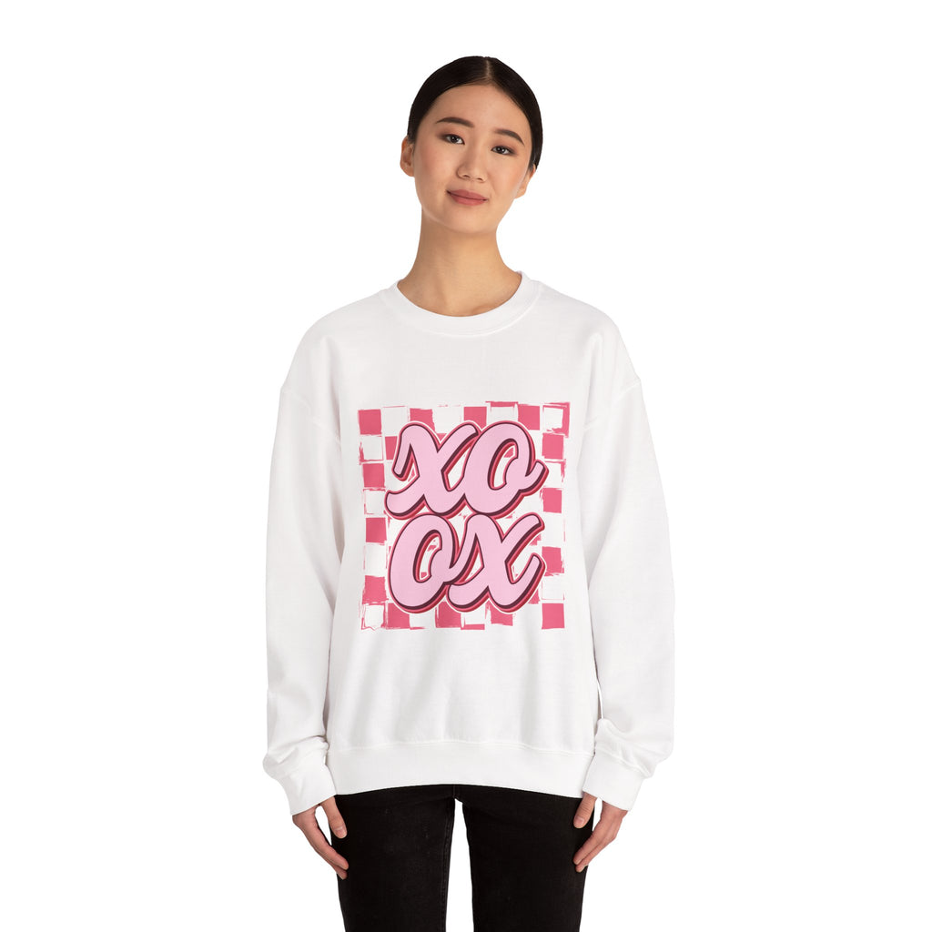 XO OX Checkerboard Crewneck Sweatshirt