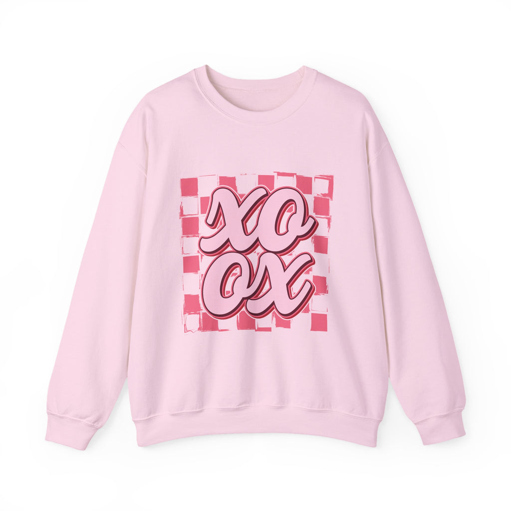 XO OX Checkerboard Crewneck Sweatshirt