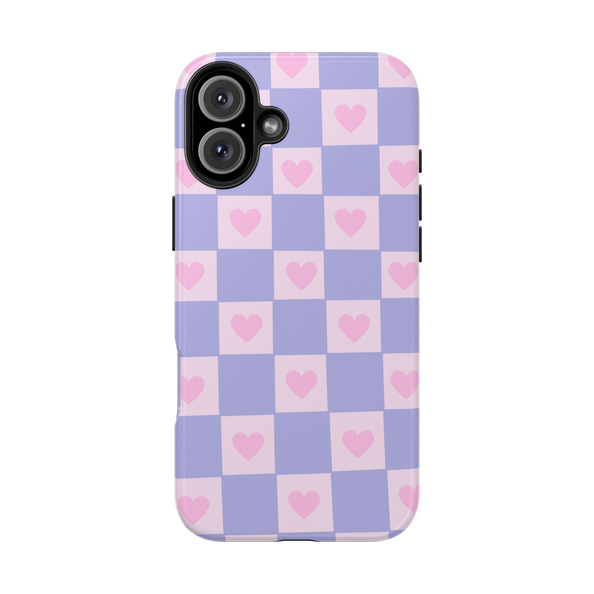 Pastel Heart Checkerboard Phone Case