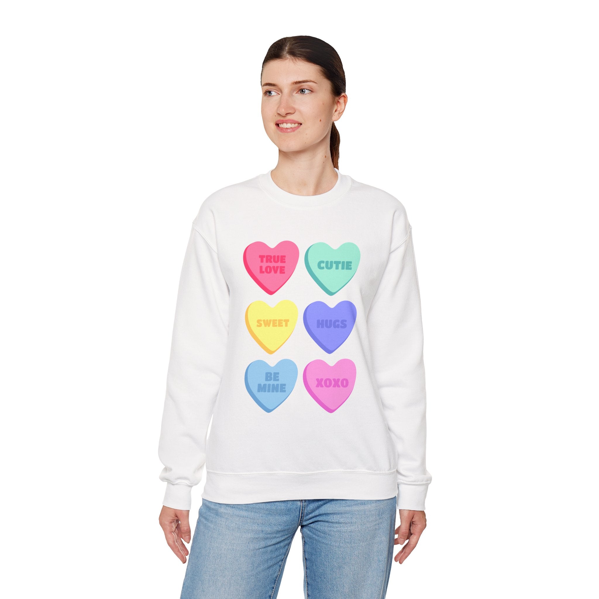 Conversation Hearts Crewneck Sweatshirt