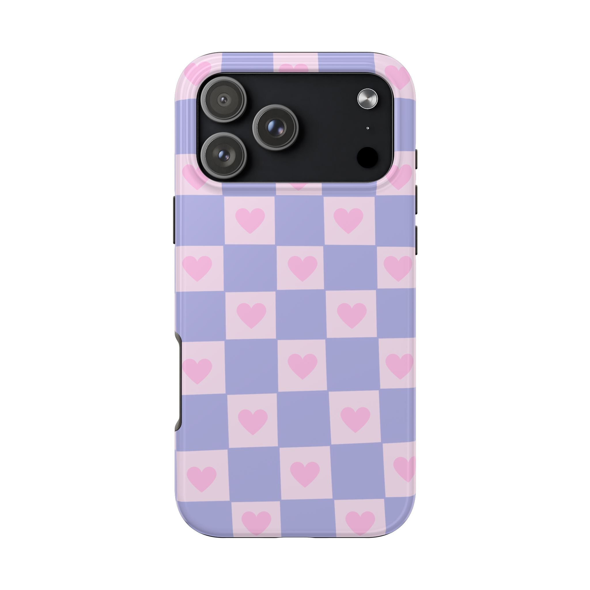 Pastel Heart Checkerboard Phone Case