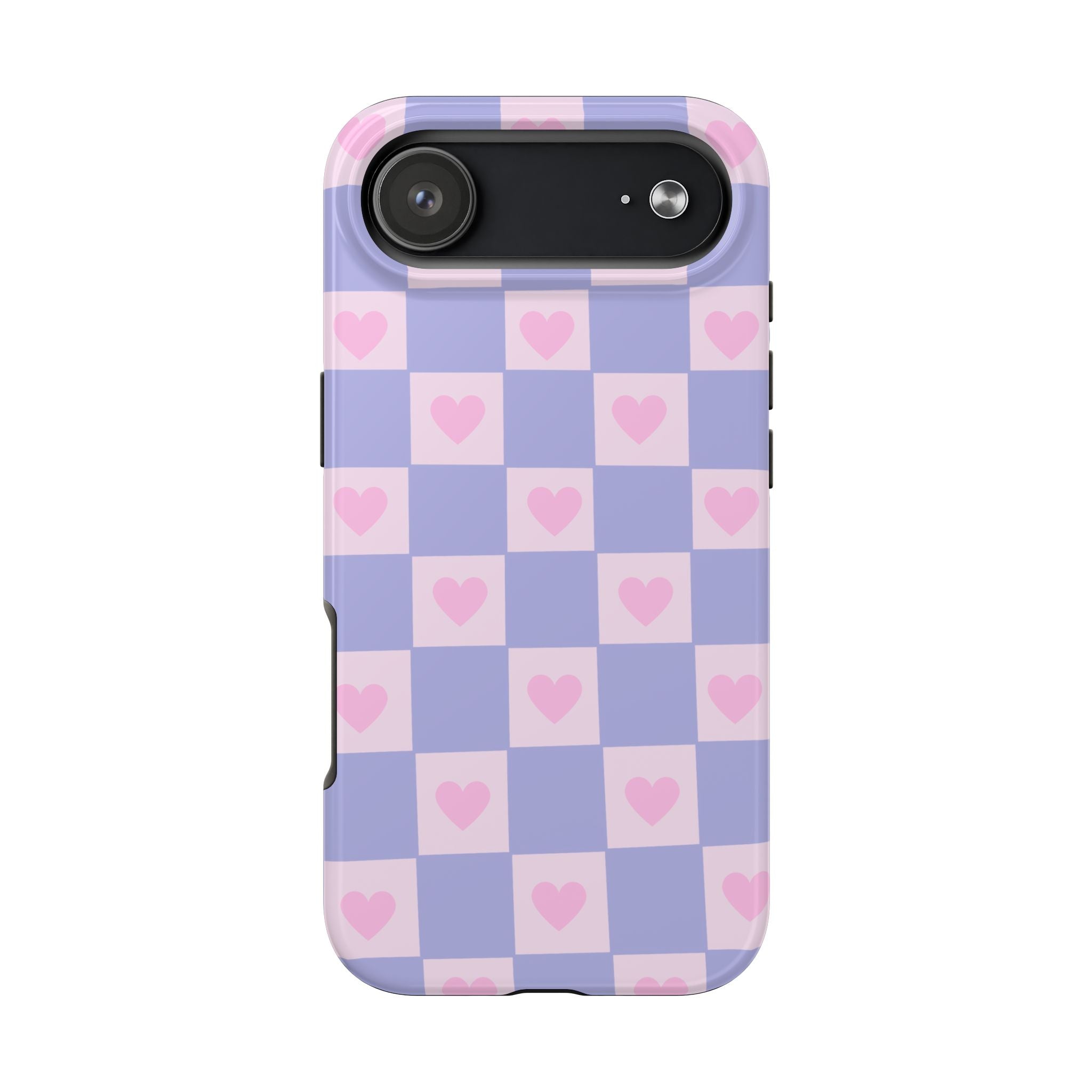 Pastel Heart Checkerboard Phone Case