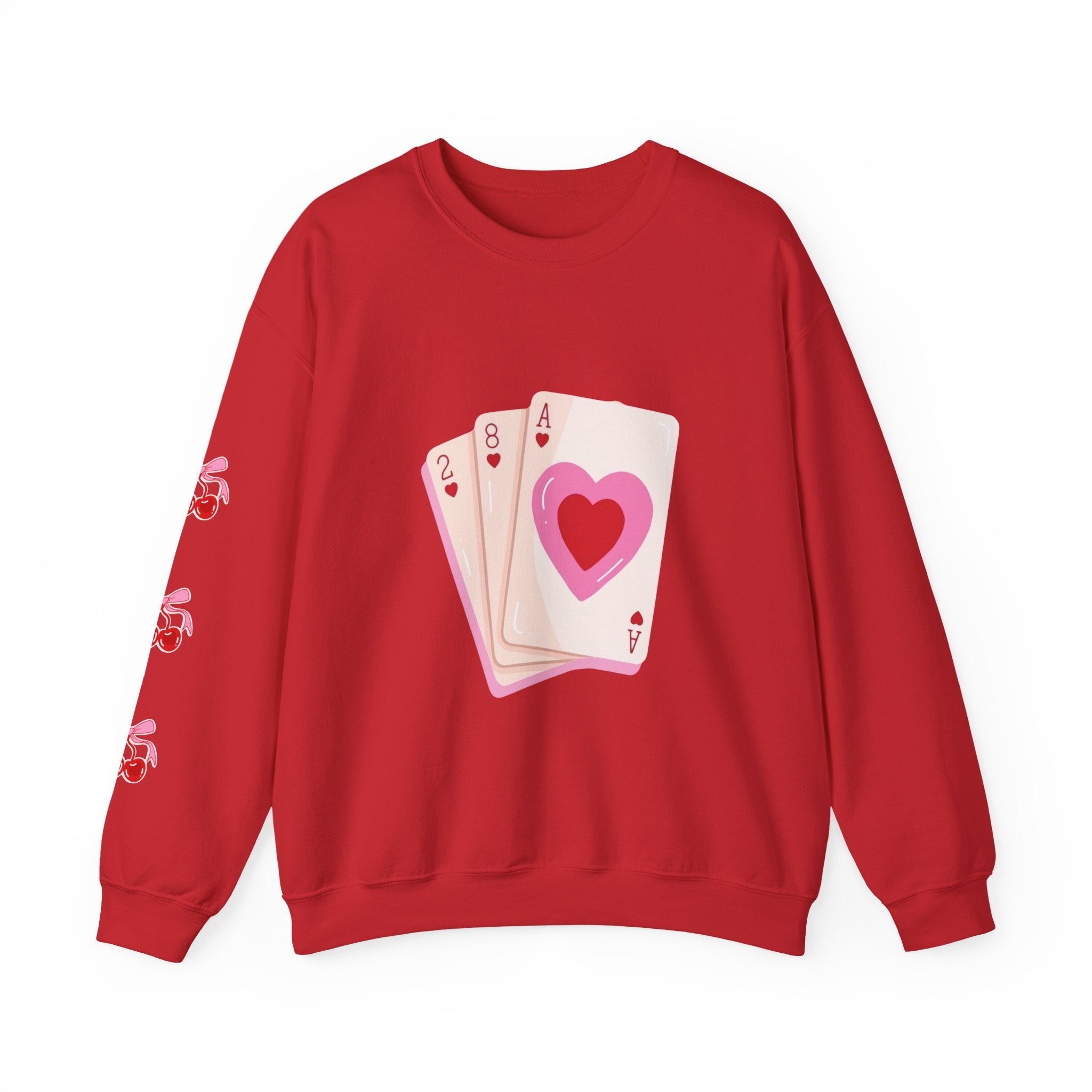 Valentine Playing Cards Crewneck Sweatshirt