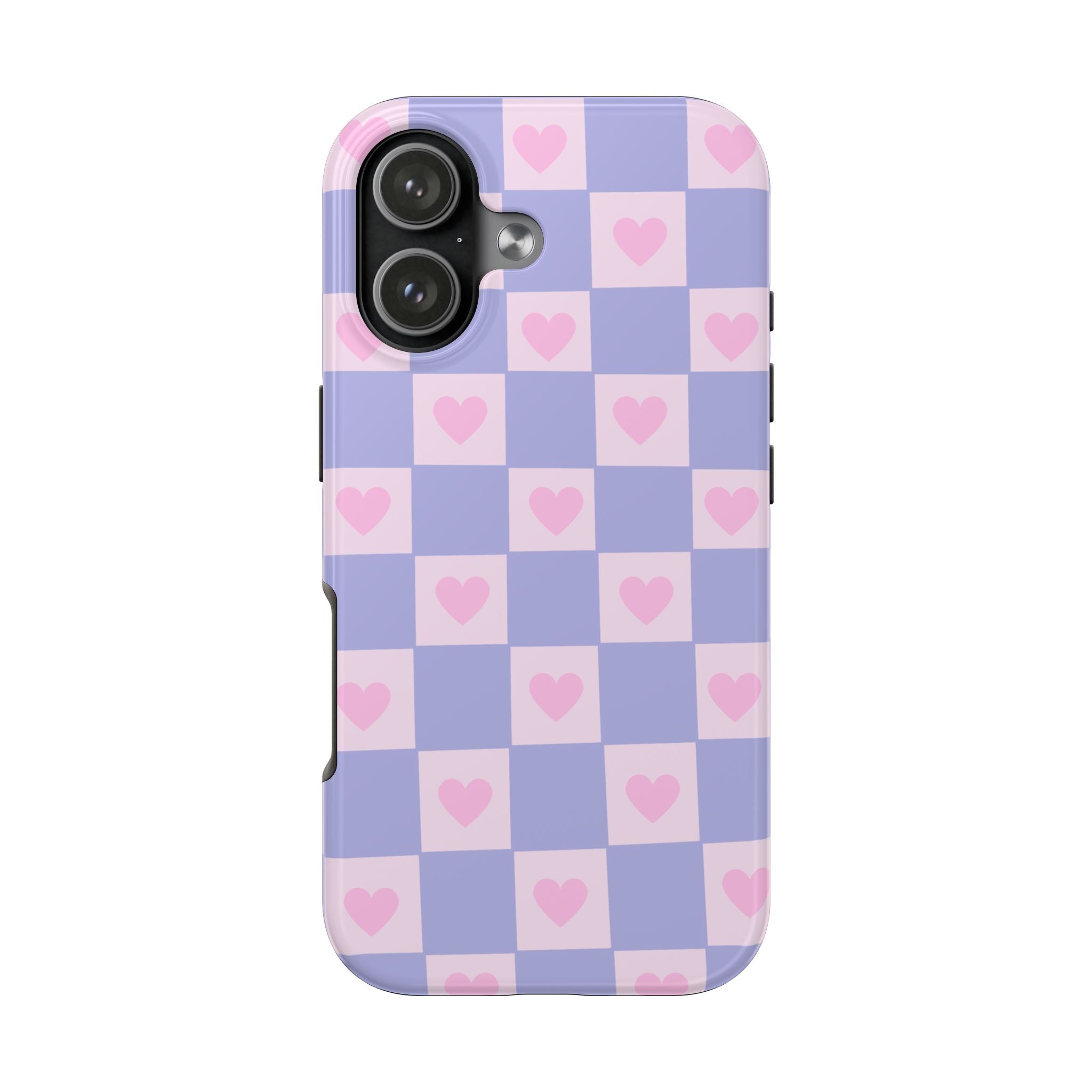 Pastel Heart Checkerboard Phone Case