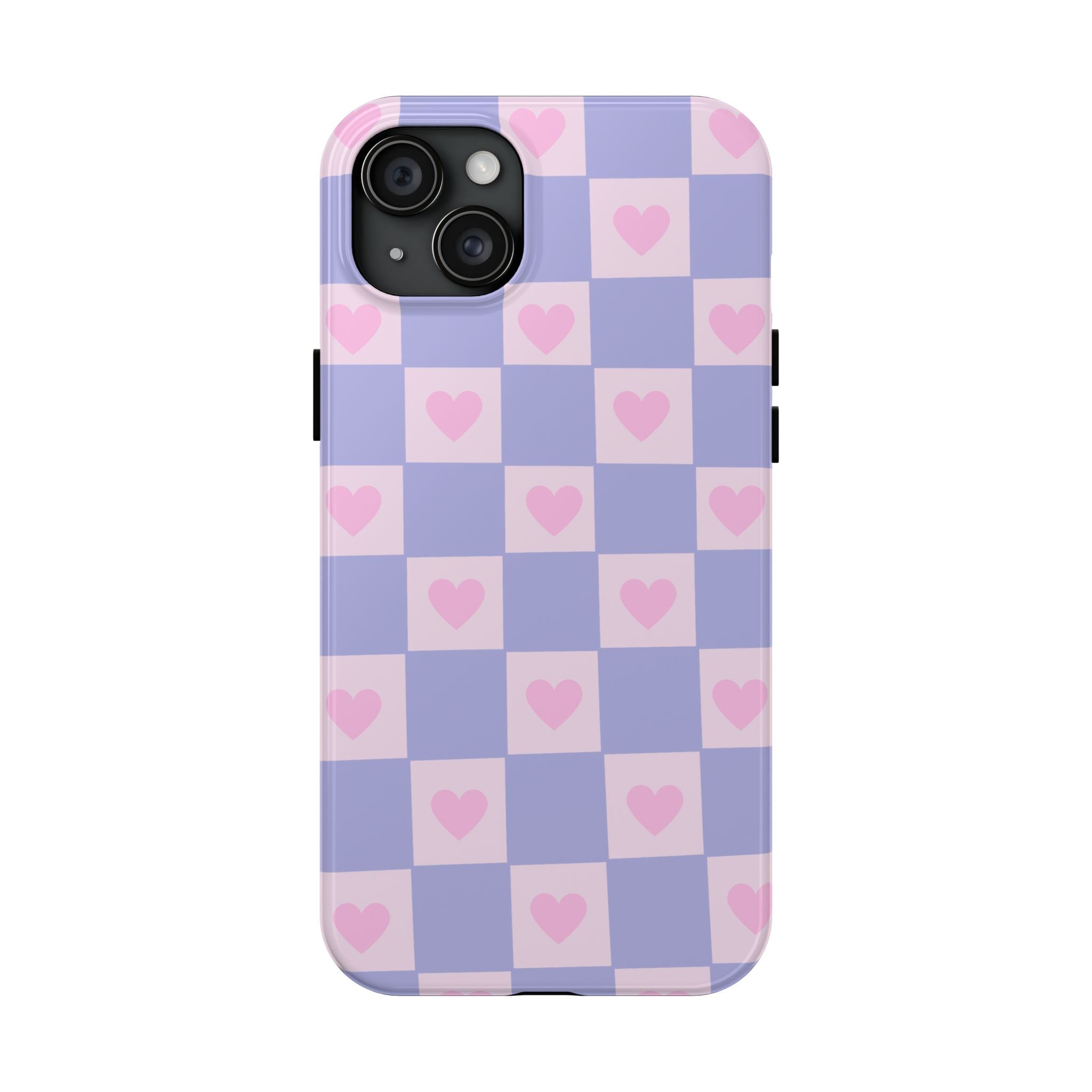 Pastel Heart Checkerboard Phone Case