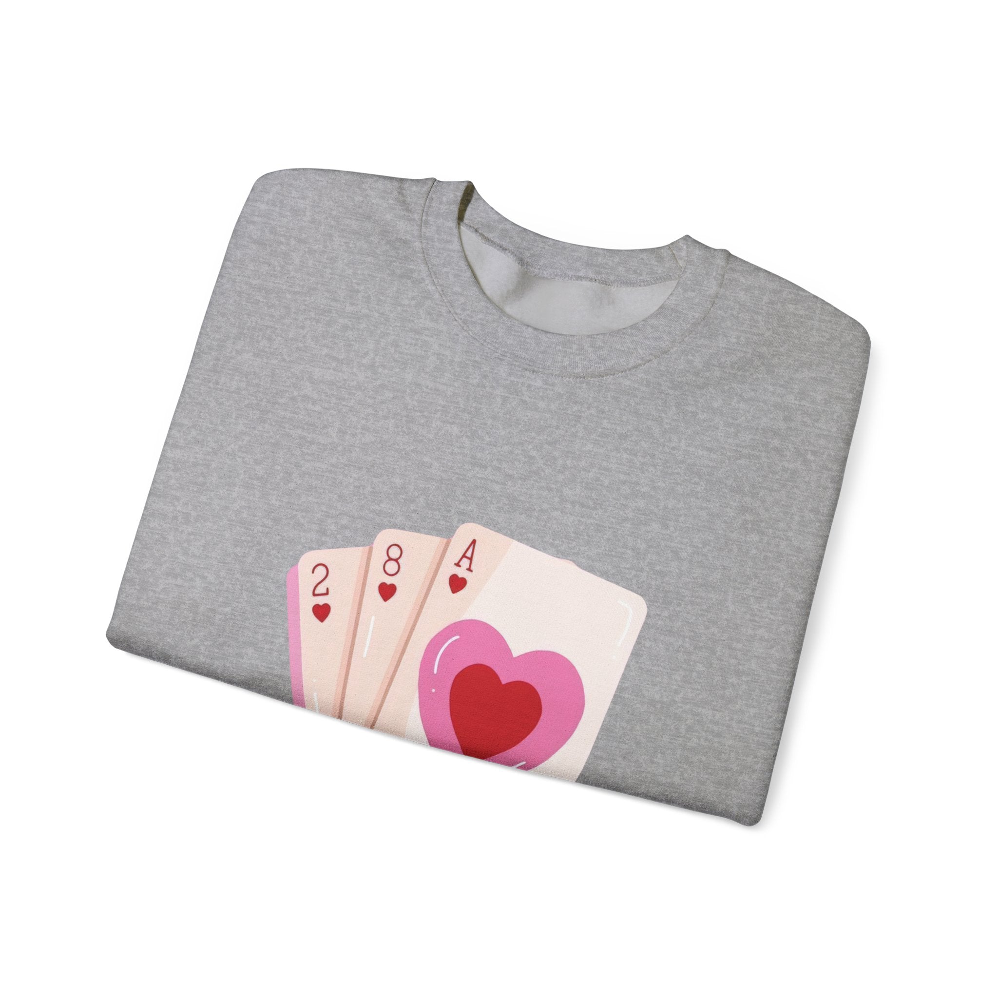 Valentine Playing Cards Crewneck Sweatshirt
