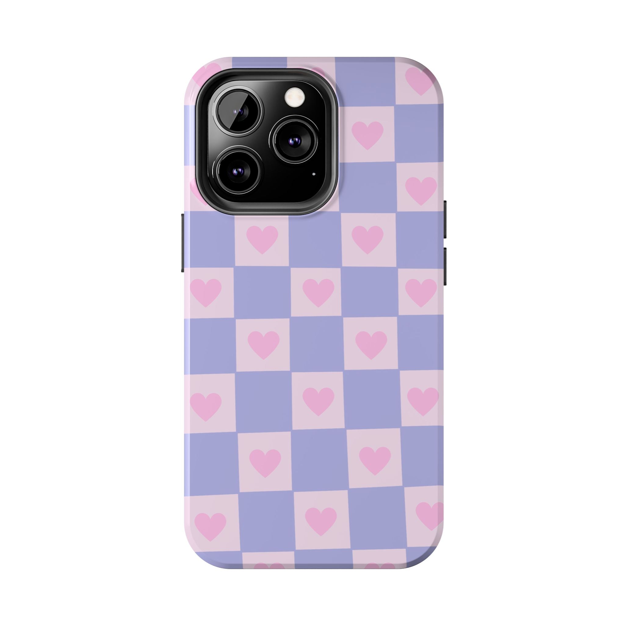 Pastel Heart Checkerboard Phone Case