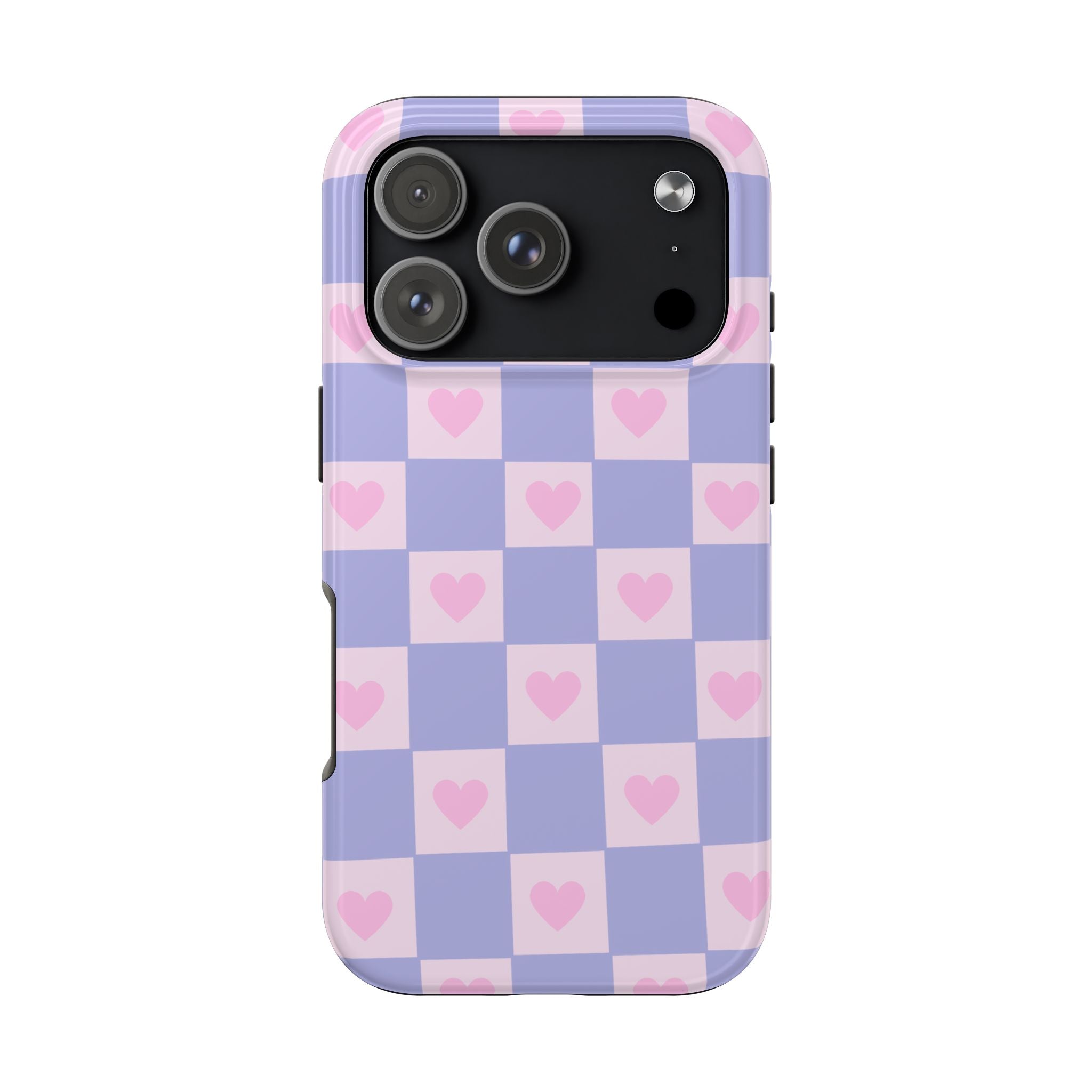 Pastel Heart Checkerboard Phone Case