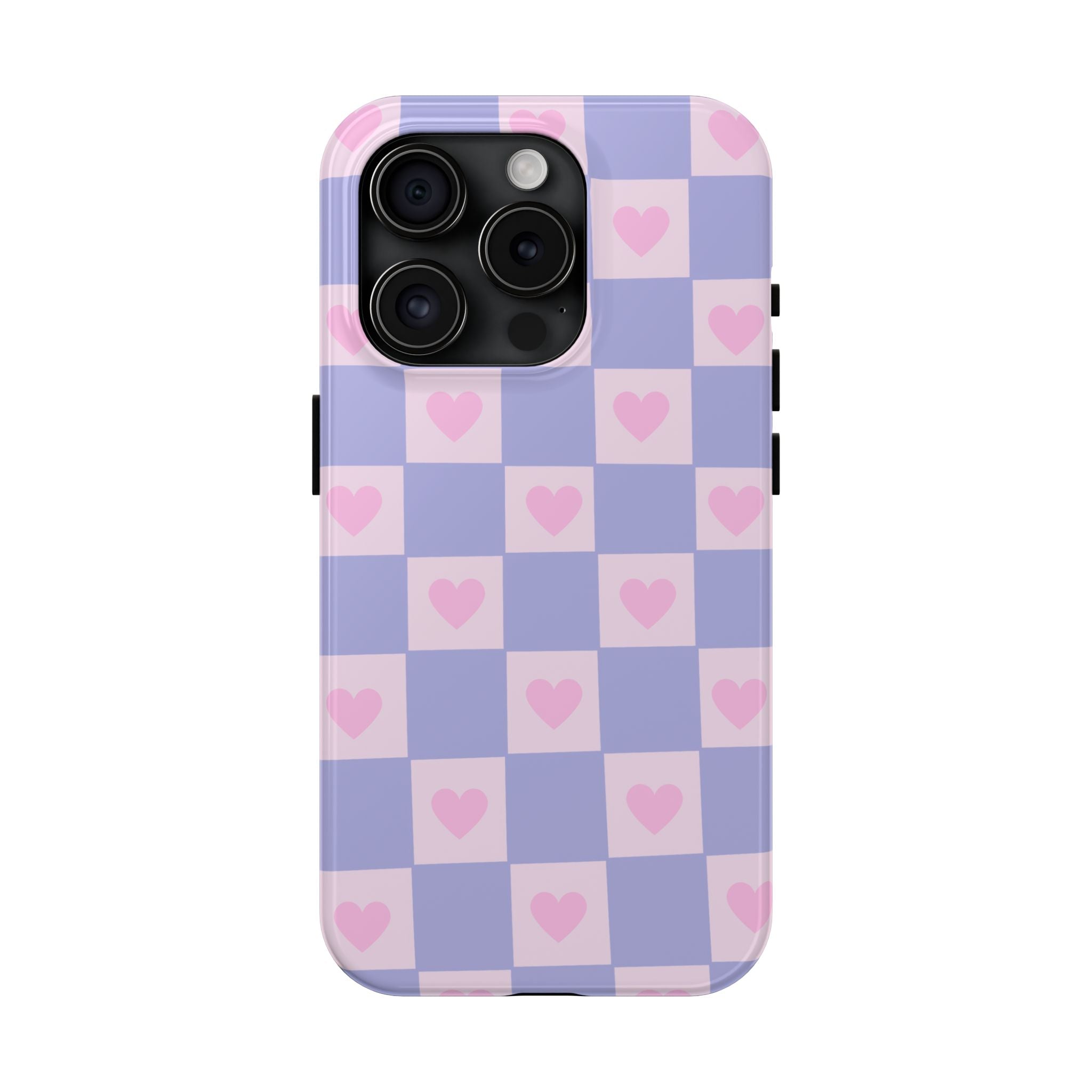 Pastel Heart Checkerboard Phone Case