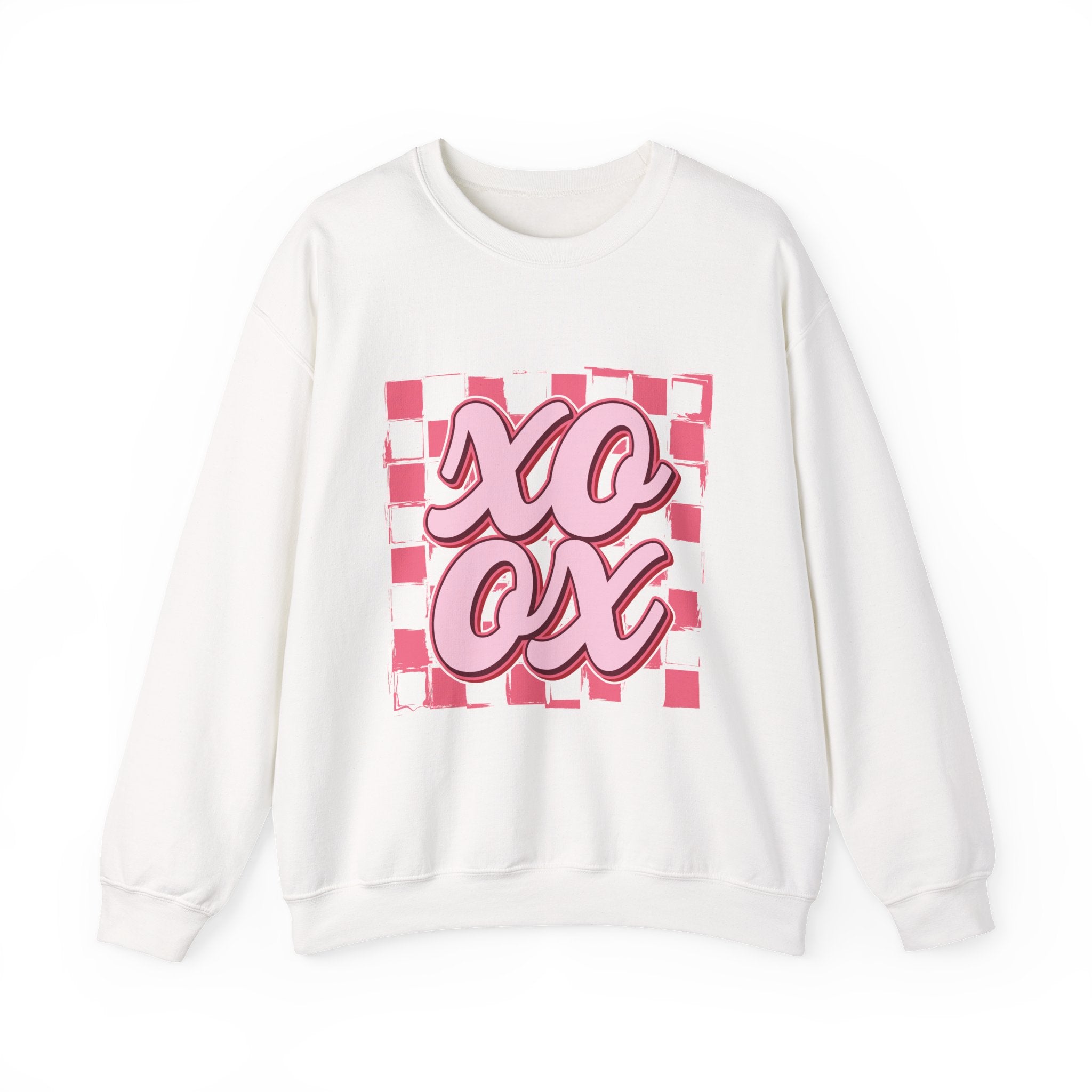 XO OX Checkerboard Crewneck Sweatshirt
